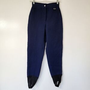 Vintage White Stag Navy Blue Ski Pants Size Small
